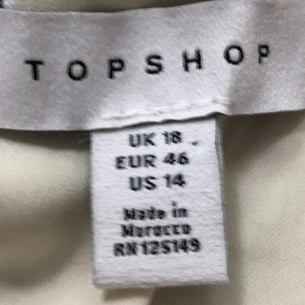 Topshop Cream Button-Up Blouse - Picture 13 of 16